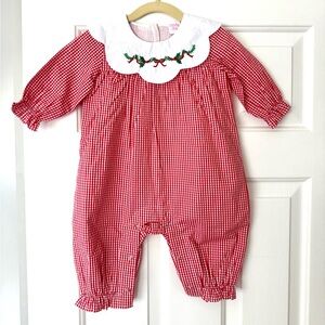 Stitchy Fish Garland Greetings Embroidered Romper